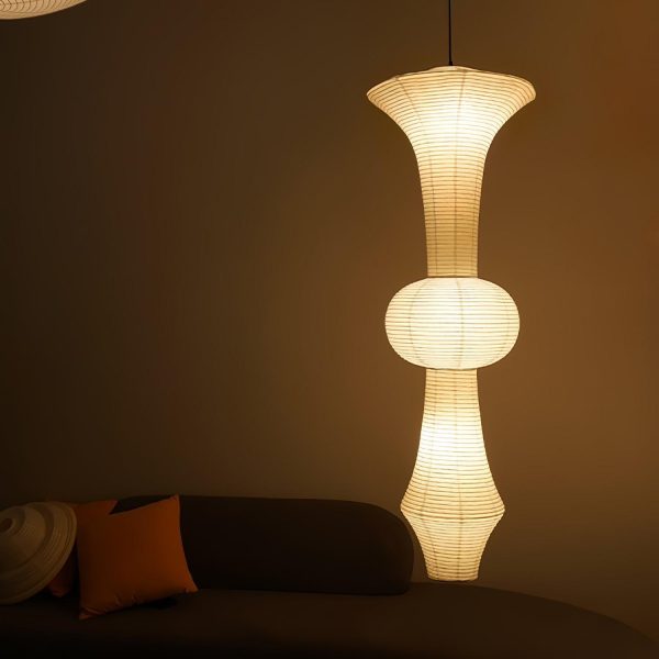 washi paper corner pendant light
