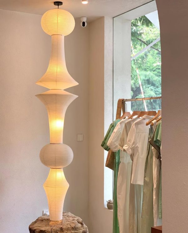 washi paper corner pendant light