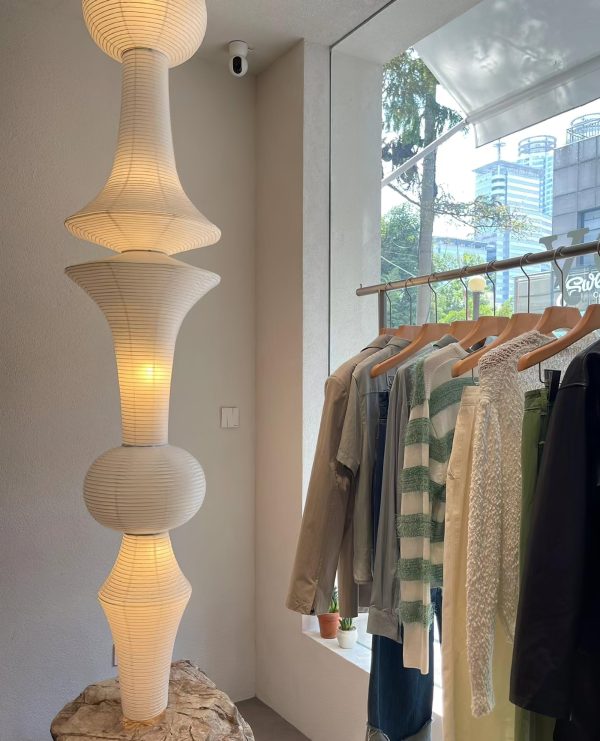 washi paper corner pendant light