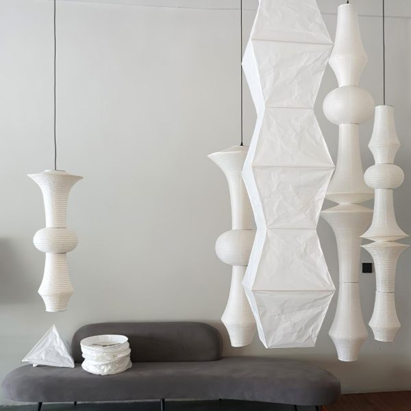 washi paper corner pendant light