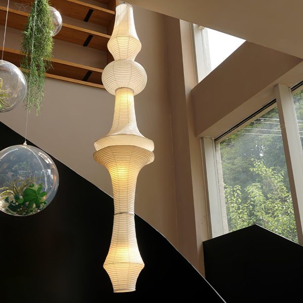 washi paper corner pendant light