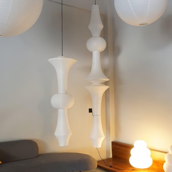 washi paper corner pendant light