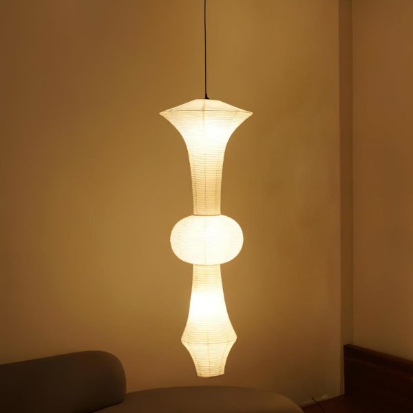 washi paper corner pendant light