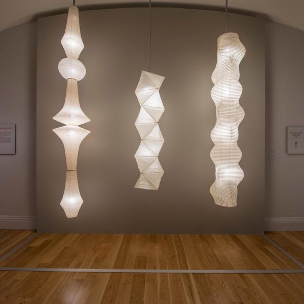 washi paper corner pendant light