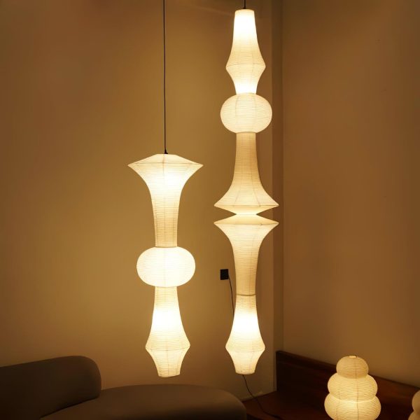washi paper corner pendant light