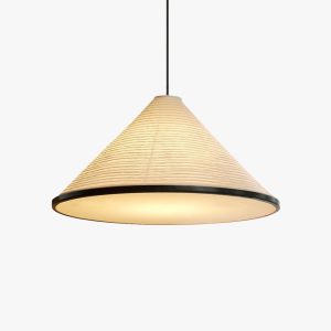 washi paper hat pendant lamp