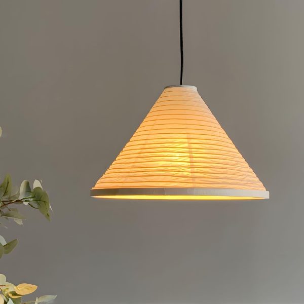 washi paper hat pendant lamp