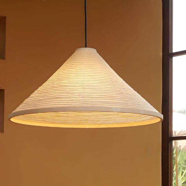 washi paper hat pendant lamp
