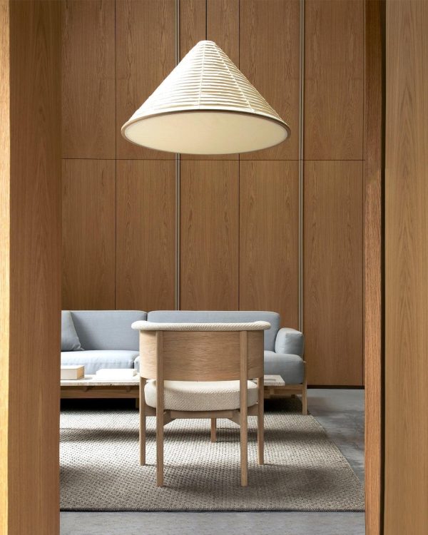 washi paper hat pendant lamp