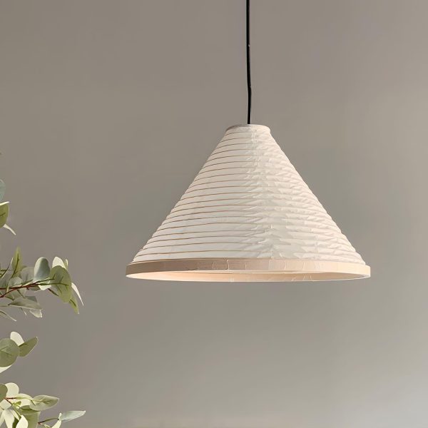 washi paper hat pendant lamp