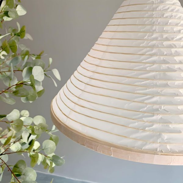 washi paper hat pendant lamp