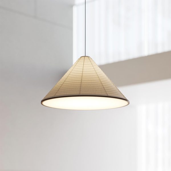washi paper hat pendant lamp