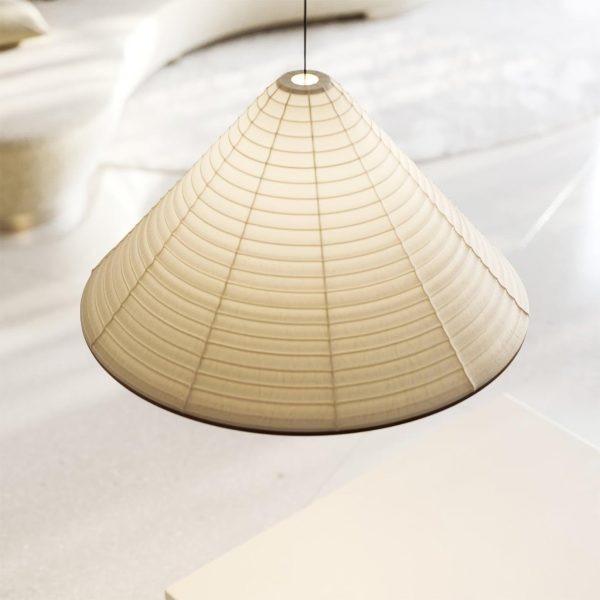 washi paper hat pendant lamp