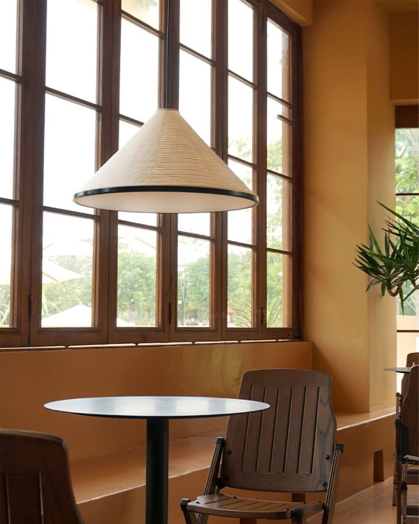 washi paper hat pendant lamp