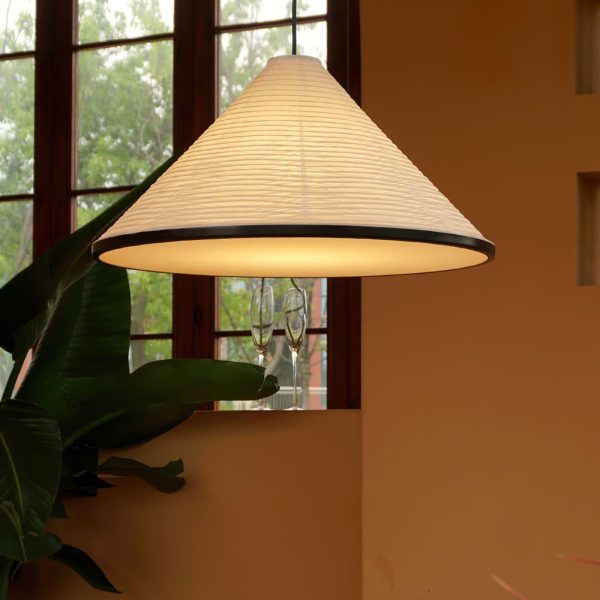 washi paper hat pendant lamp