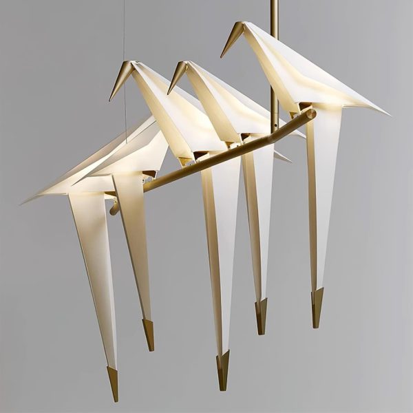 paper crane chandelier
