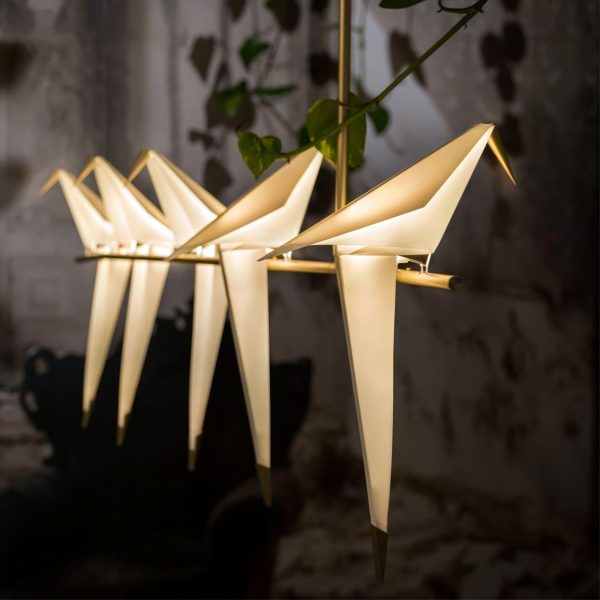 paper crane chandelier