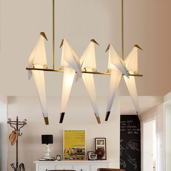 paper crane chandelier