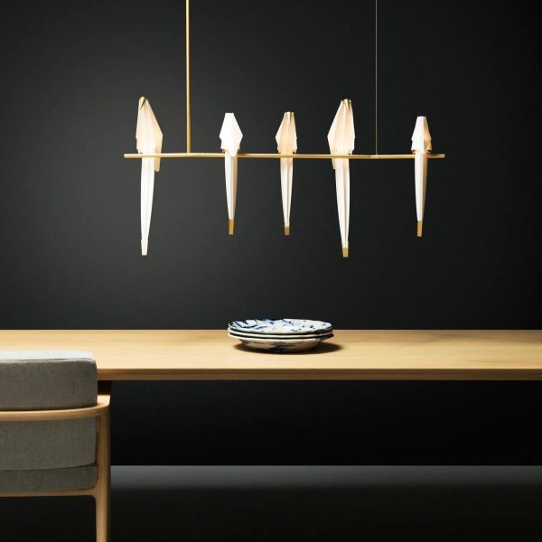 paper crane chandelier