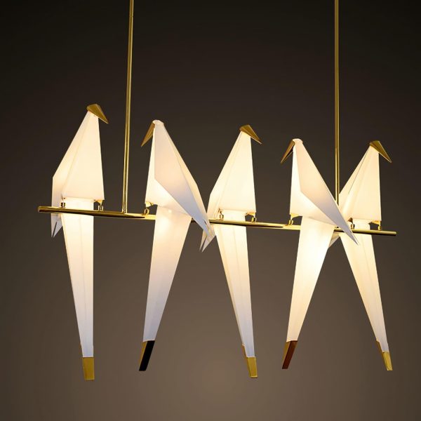 paper crane chandelier