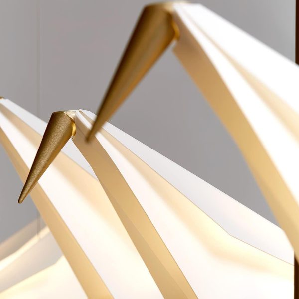 paper crane chandelier