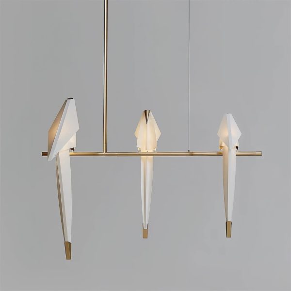paper crane chandelier
