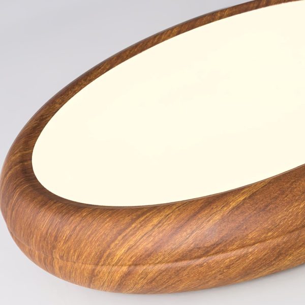 wood grain round ceiling lamp