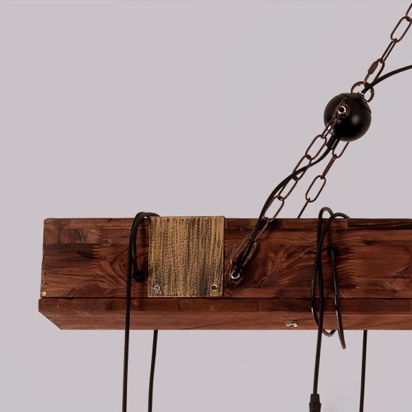 wood hanging multi chandelier