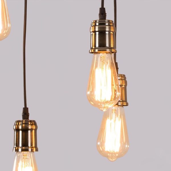 wood hanging multi chandelier