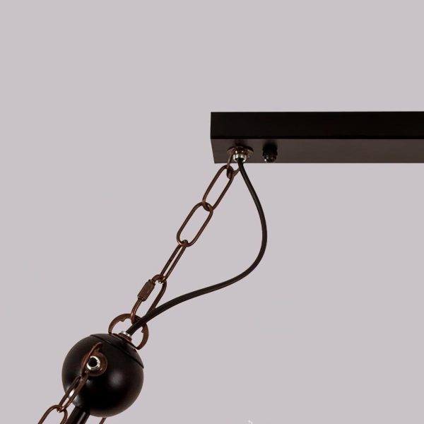 wood hanging multi chandelier