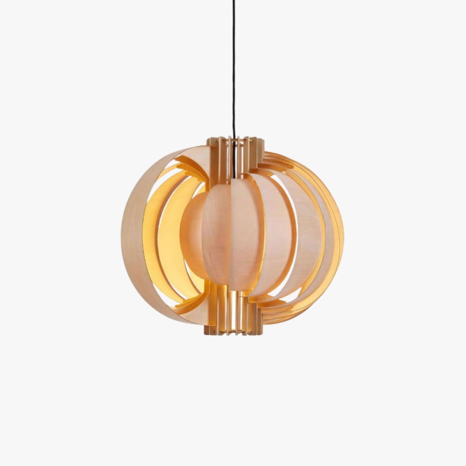 wooden lantern pendant lamp