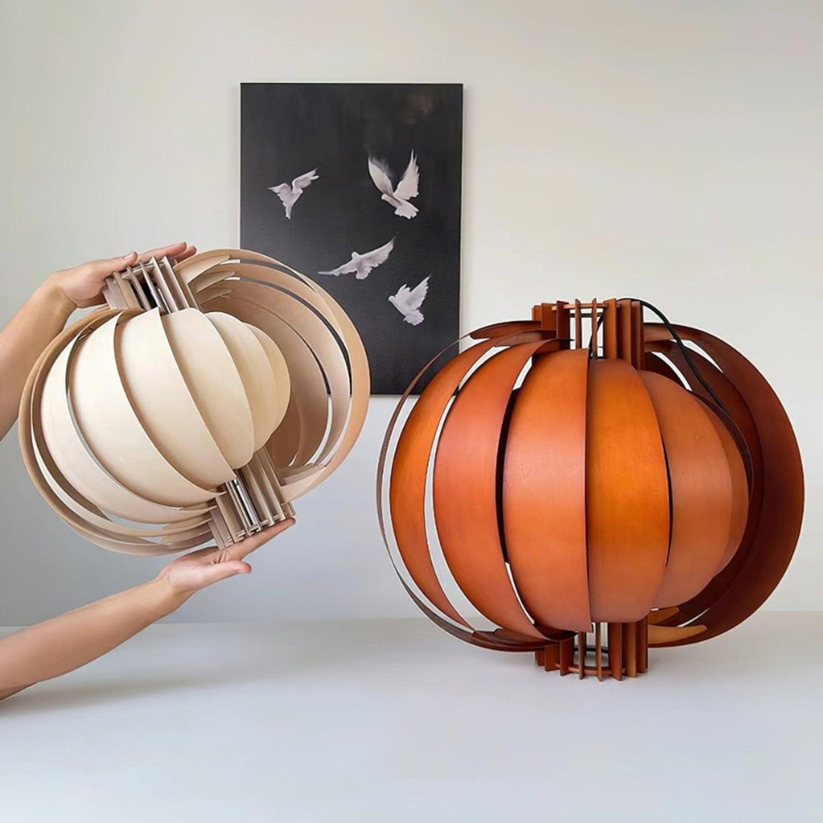 wooden lantern pendant lamp