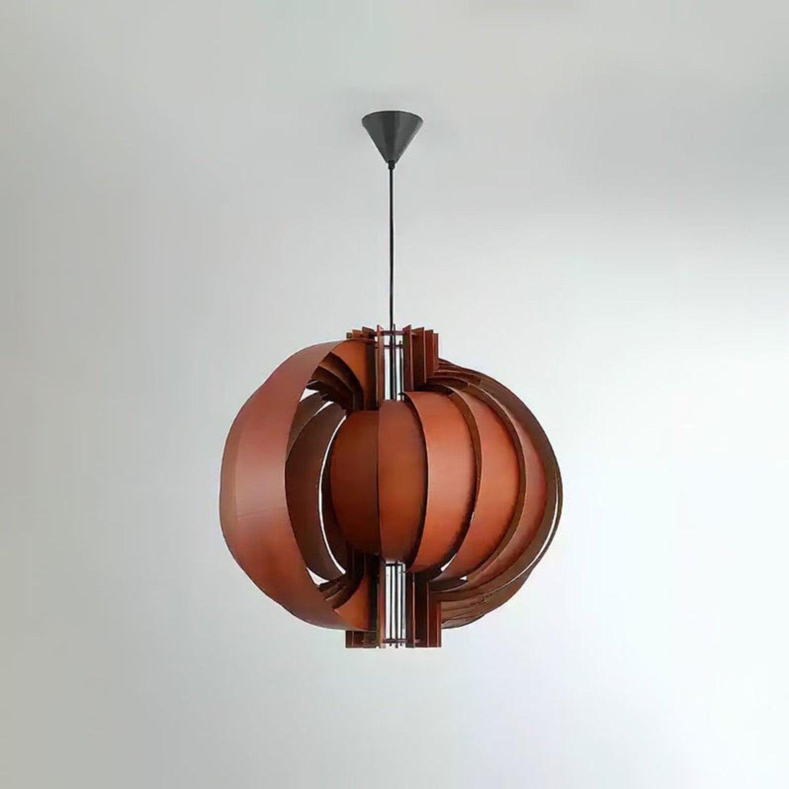 wooden lantern pendant lamp