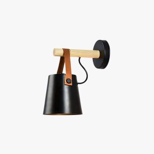 wooden stake wall light